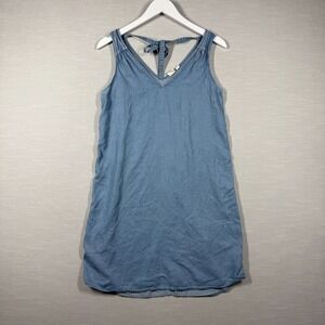 Gap Jean Dress Womens Small Blue Denim Casual Bow Pullover Sleeveless Y2K